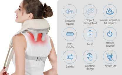 Shoulder and neck massager, deep tissue pain relief, deep neck and shoulder pain relief, the best gift