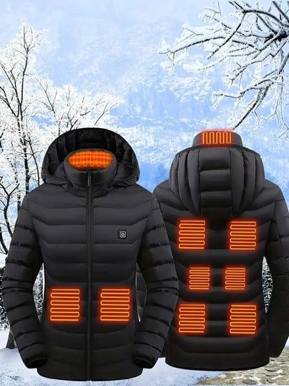 【Without Power Bank or Battery】 Unisex Puffer Coat Waterproof Without Batteries And Mobile Power,Slim Fit Style,Gift for Women Black Friday Christmas gifts